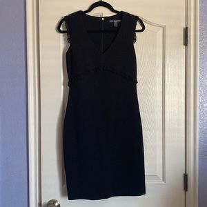 Karl Lagerfeld Black Body Con Dress Size 4